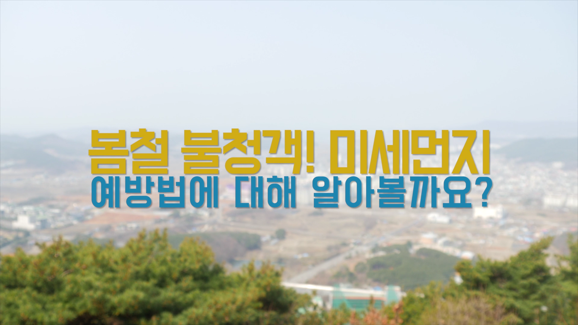 미세먼지 예방법